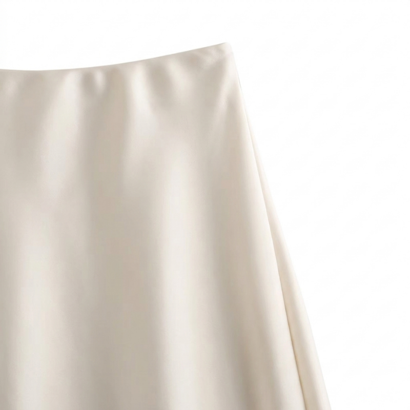 Long Satin Skirt