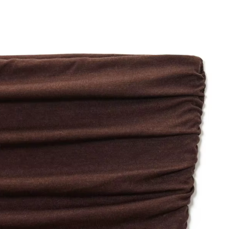 Brown Strapless Dress