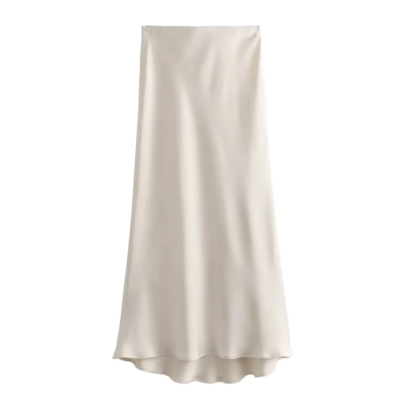 Long Satin Skirt