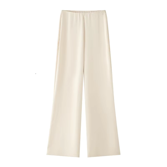 Wide Leg Satin Pants